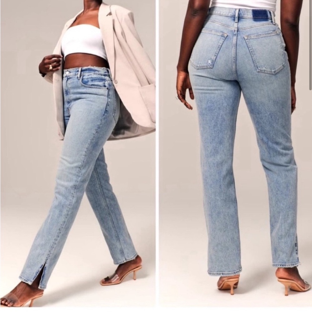 Abercrombie and Fitch denim Curve love 90s straight ultra high rise size 25 Long